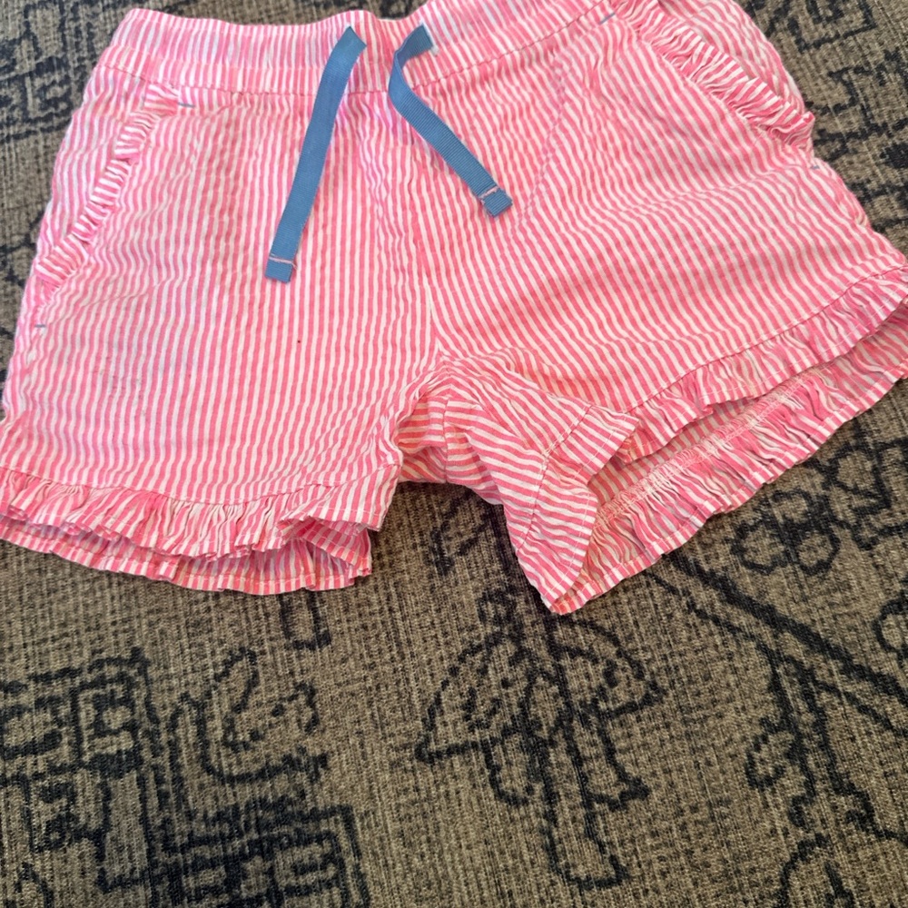 Pink Striped Kids Shorts